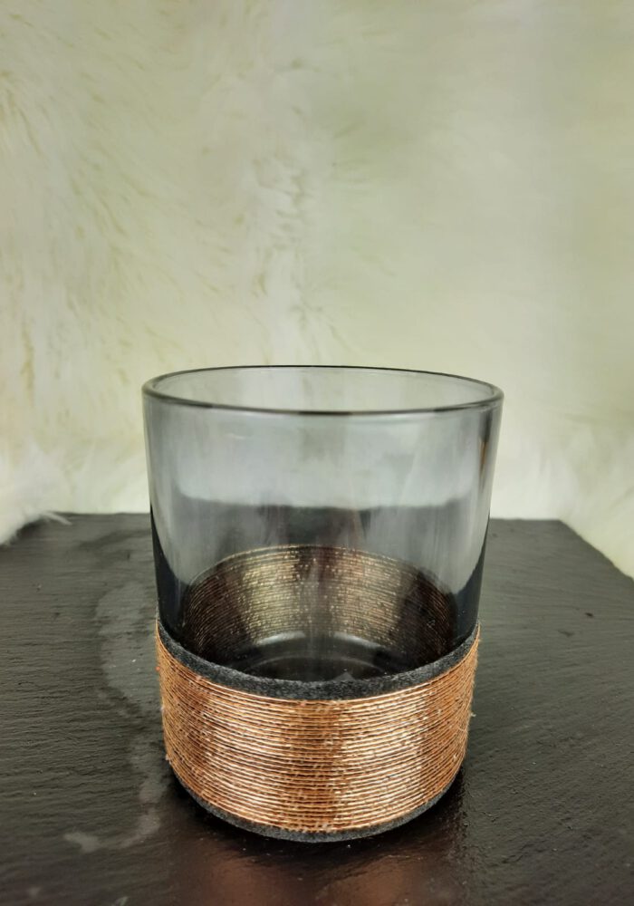 Windlicht BLACK AND GOLD mittel