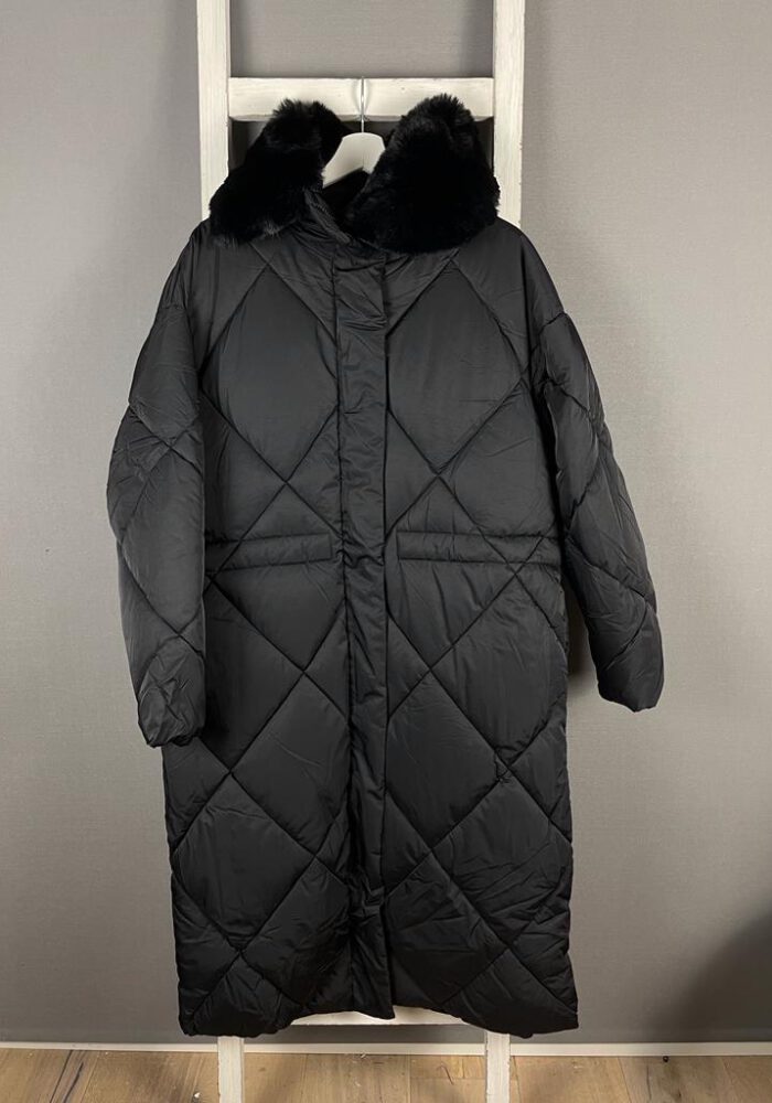Steppjacke mit Kunstfell