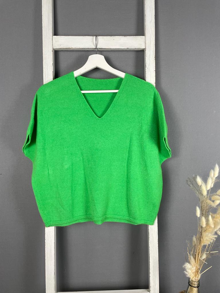 Feinstrick Crop-Pullover in kräftigen Farben