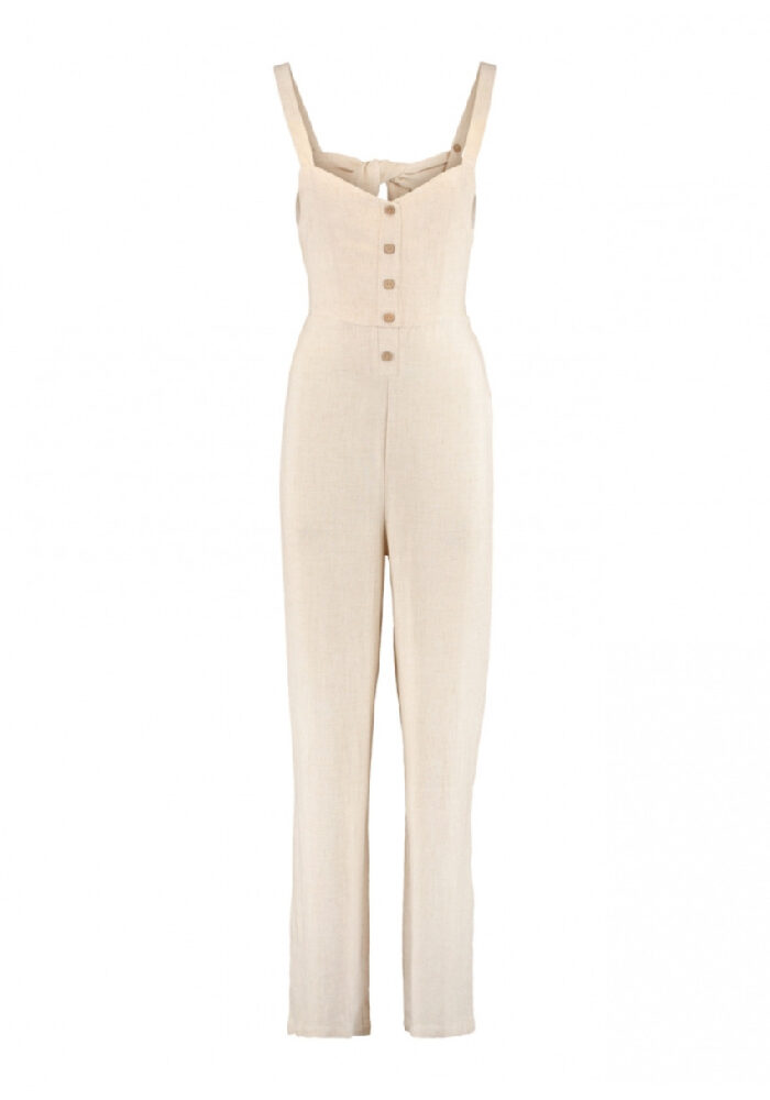 Leinen-Mix Jumpsuit