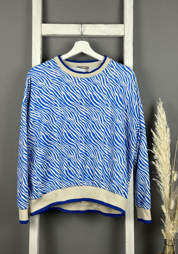 Gemustertes Longsleeve mit Rippbündchen