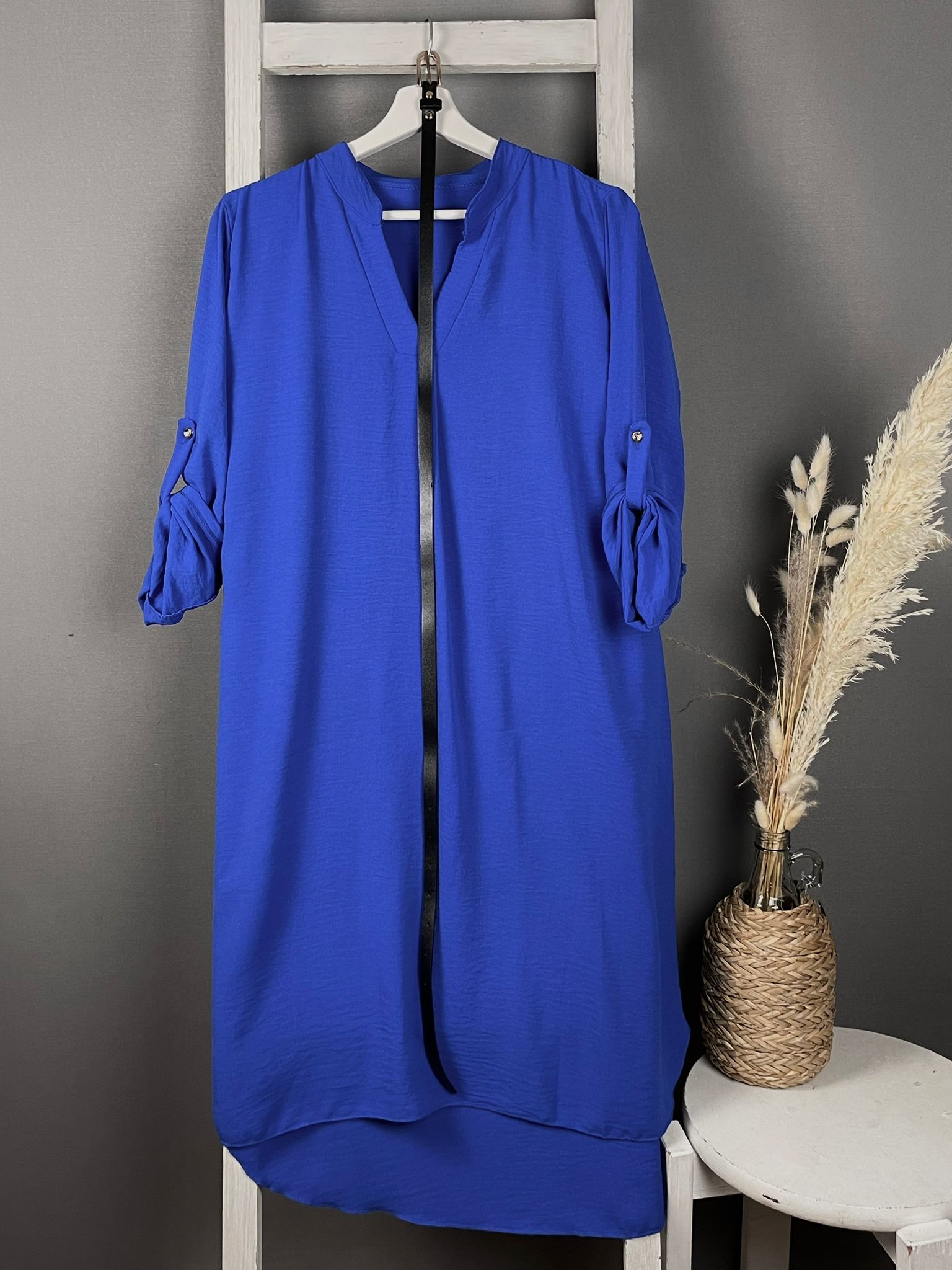 Longbluse mit Gürtel