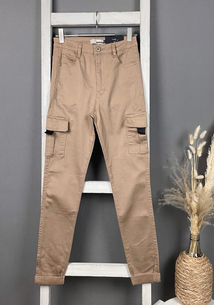 Cargo Skinny Jeans mit Stoffdetail