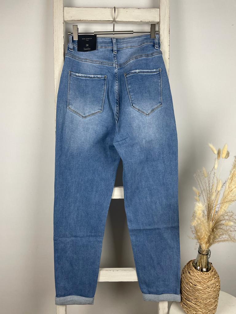 Mom Jeans im leichten used Look