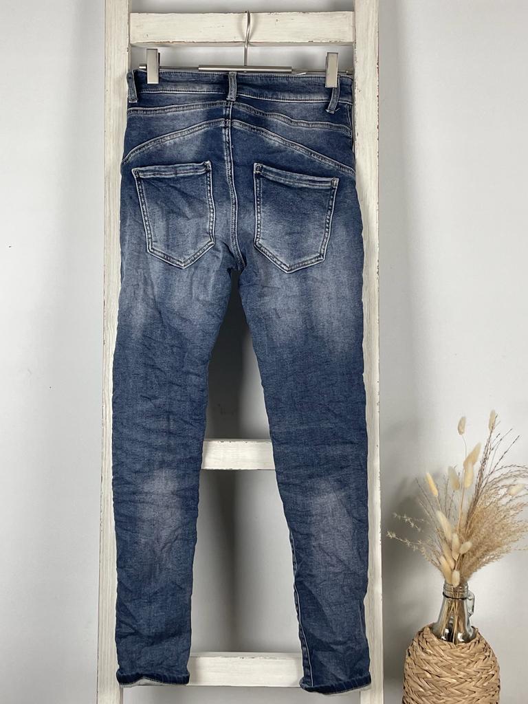Skinny Jeans mit verdeckter Knopfleiste
