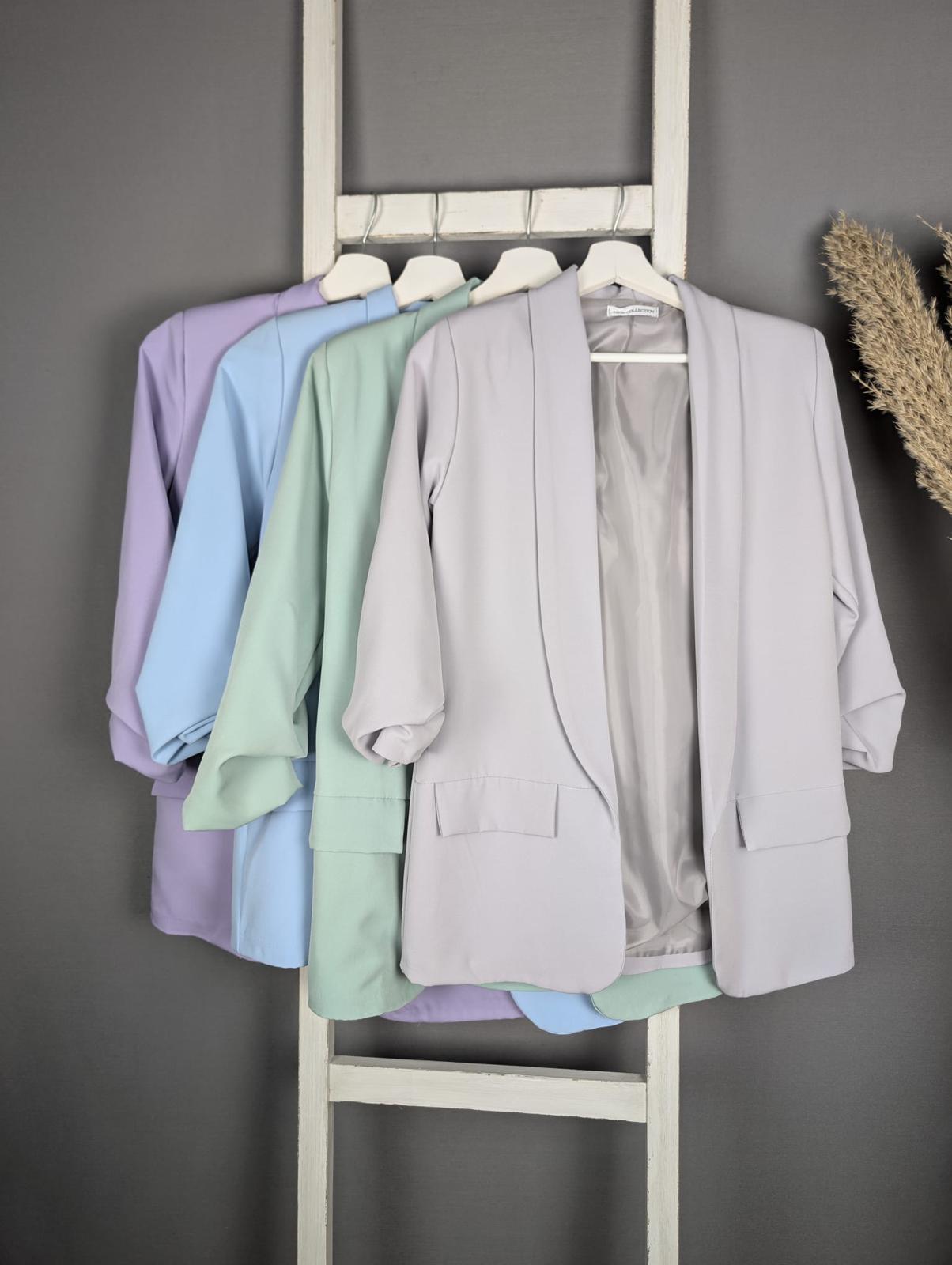 Blazer mit gerafften Ärmeln