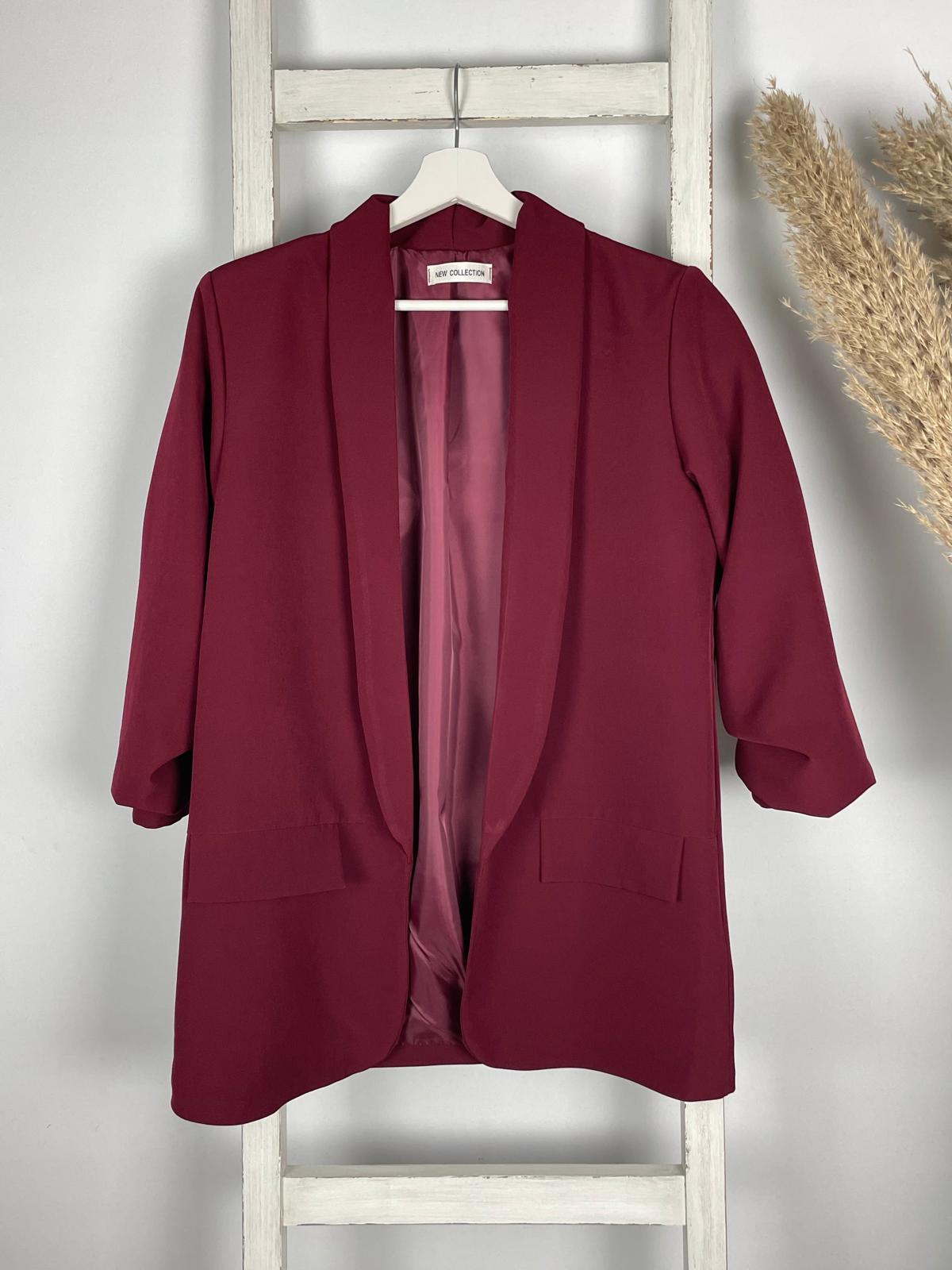 Blazer mit gerafften Ärmeln