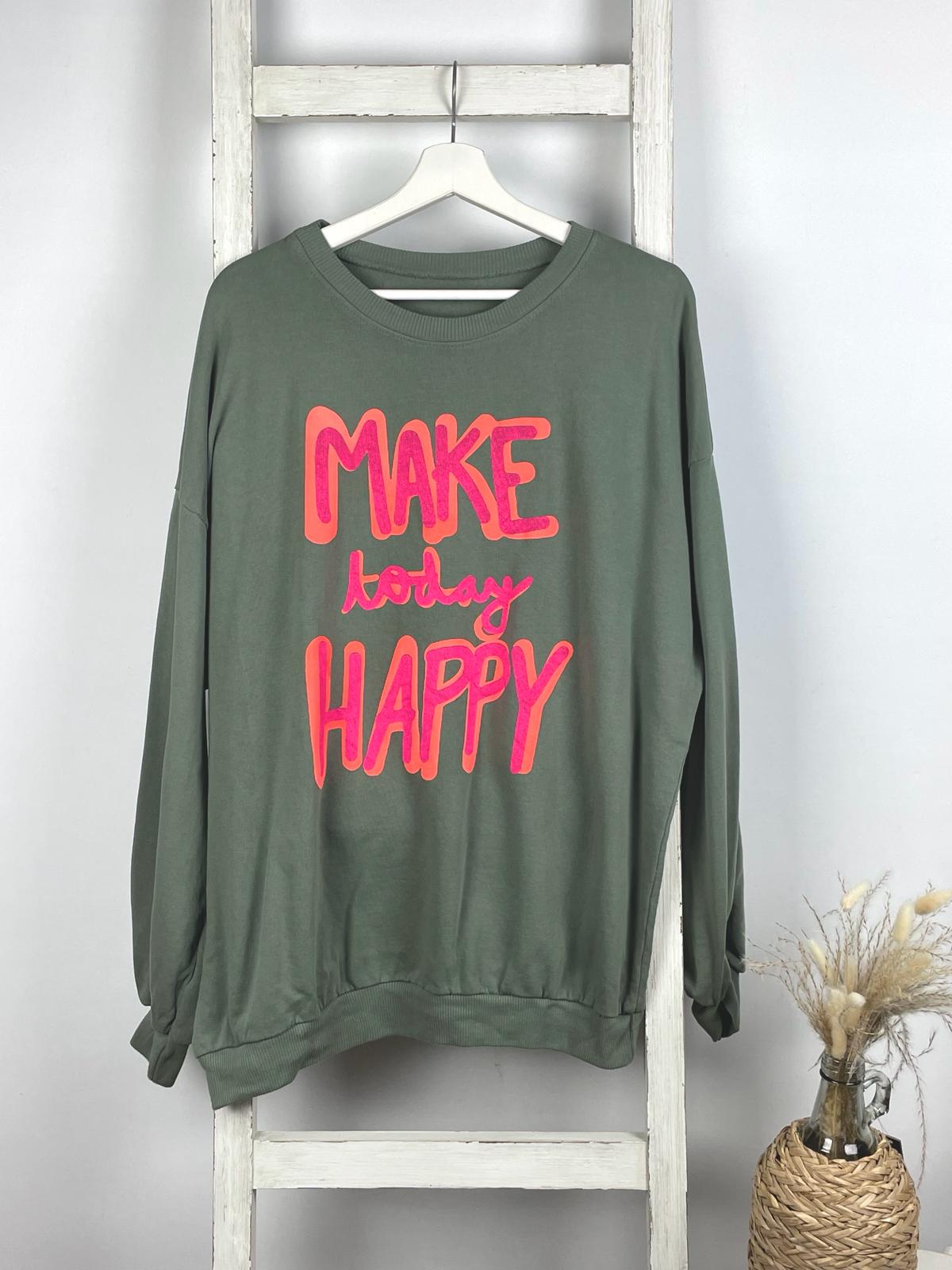 Sweater mit Neon-Schriftzug