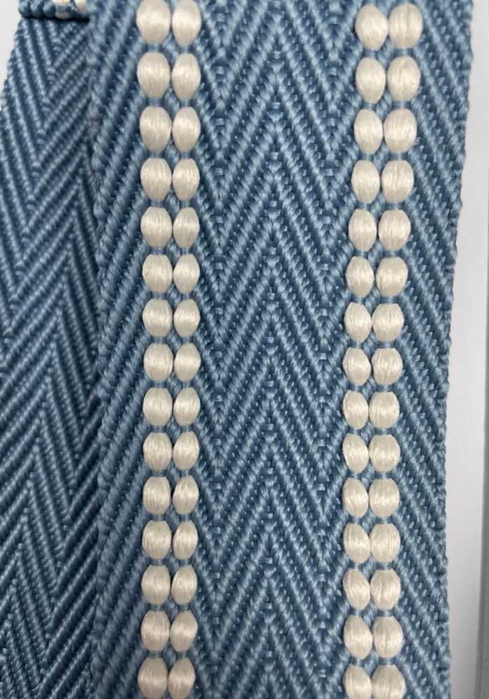 Taschengurt Jeansblau mit weißen Punkten
