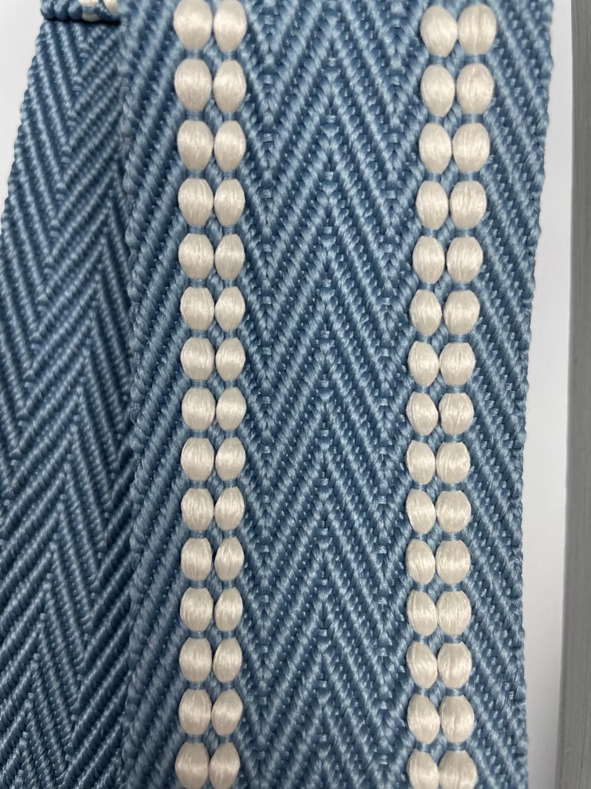 Taschengurt Jeansblau mit weißen Punkten