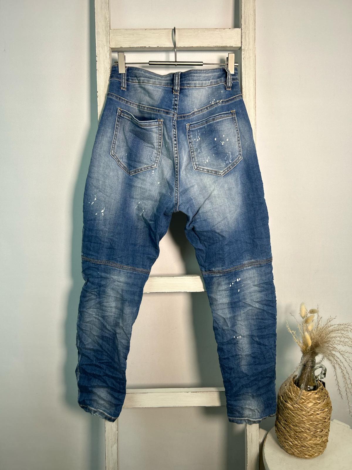 Worker Boyfriend Jeans mit destroyed Patches