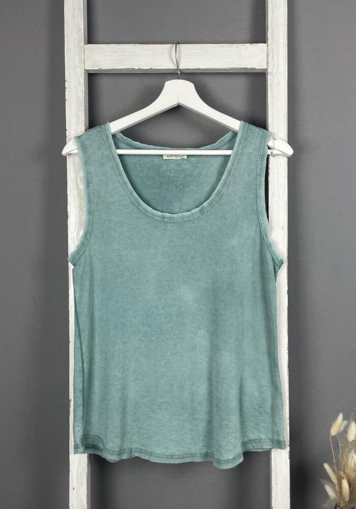 Washed Round Neck Top