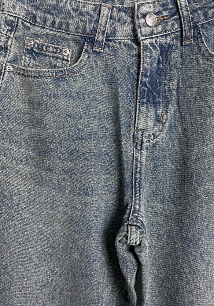 Wide Leg Jeans mit Umschlagsaum
