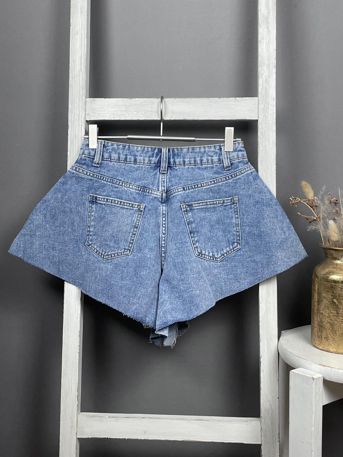 Weite Denim-Shorts