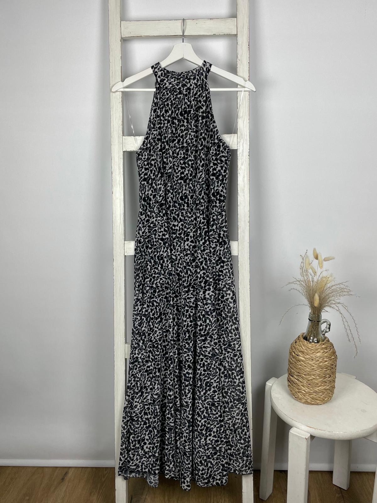 Highneck Longdress mit Gürtel