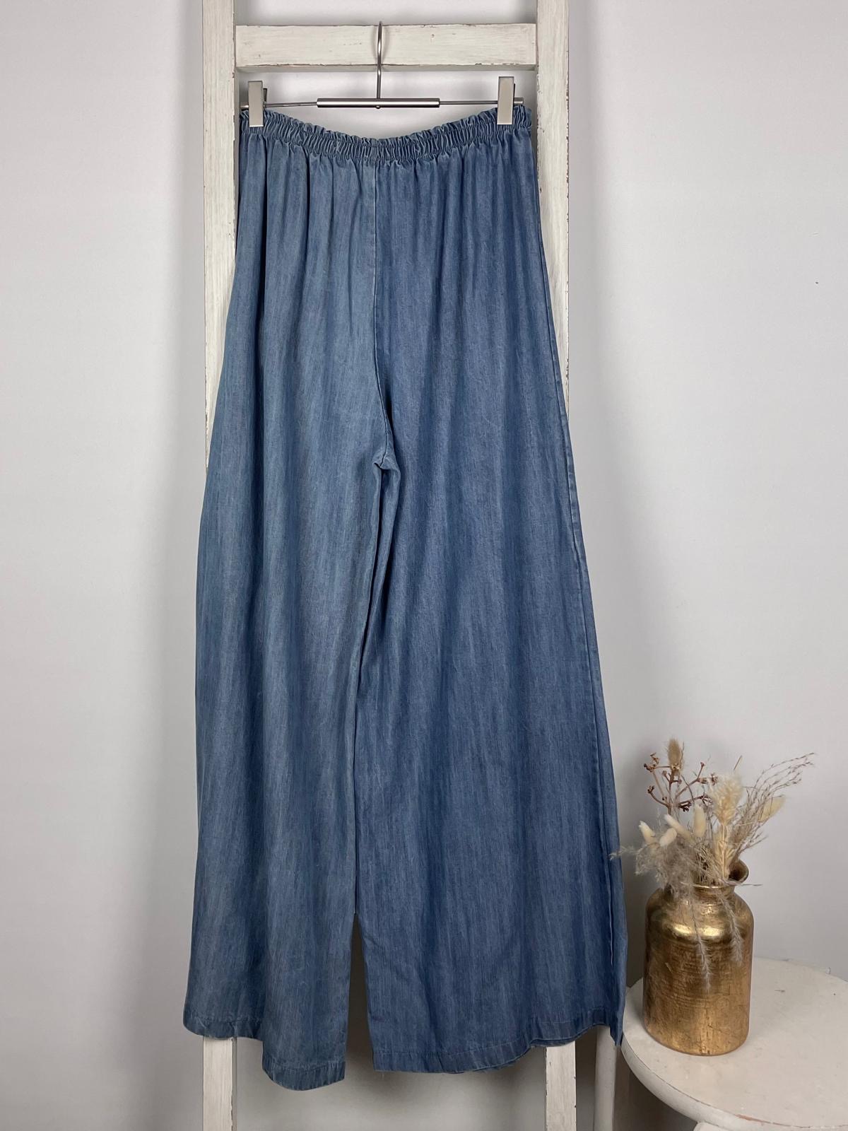 Wide Leg Jeans mit Kordeleinzug