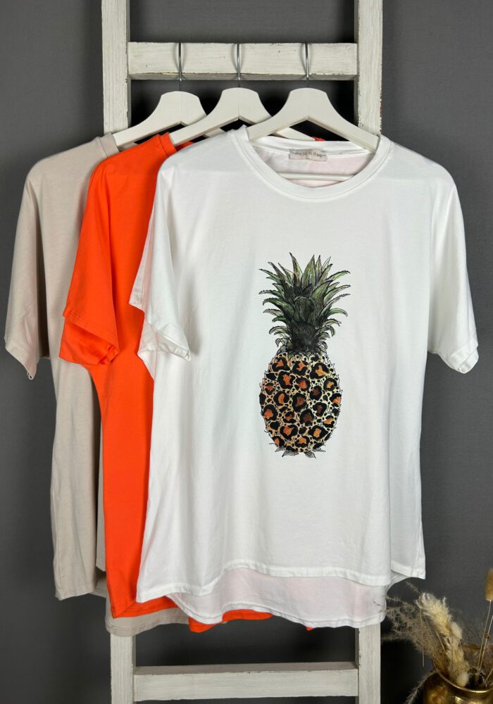 T-Shirt mit Leo-Ananas-Druck