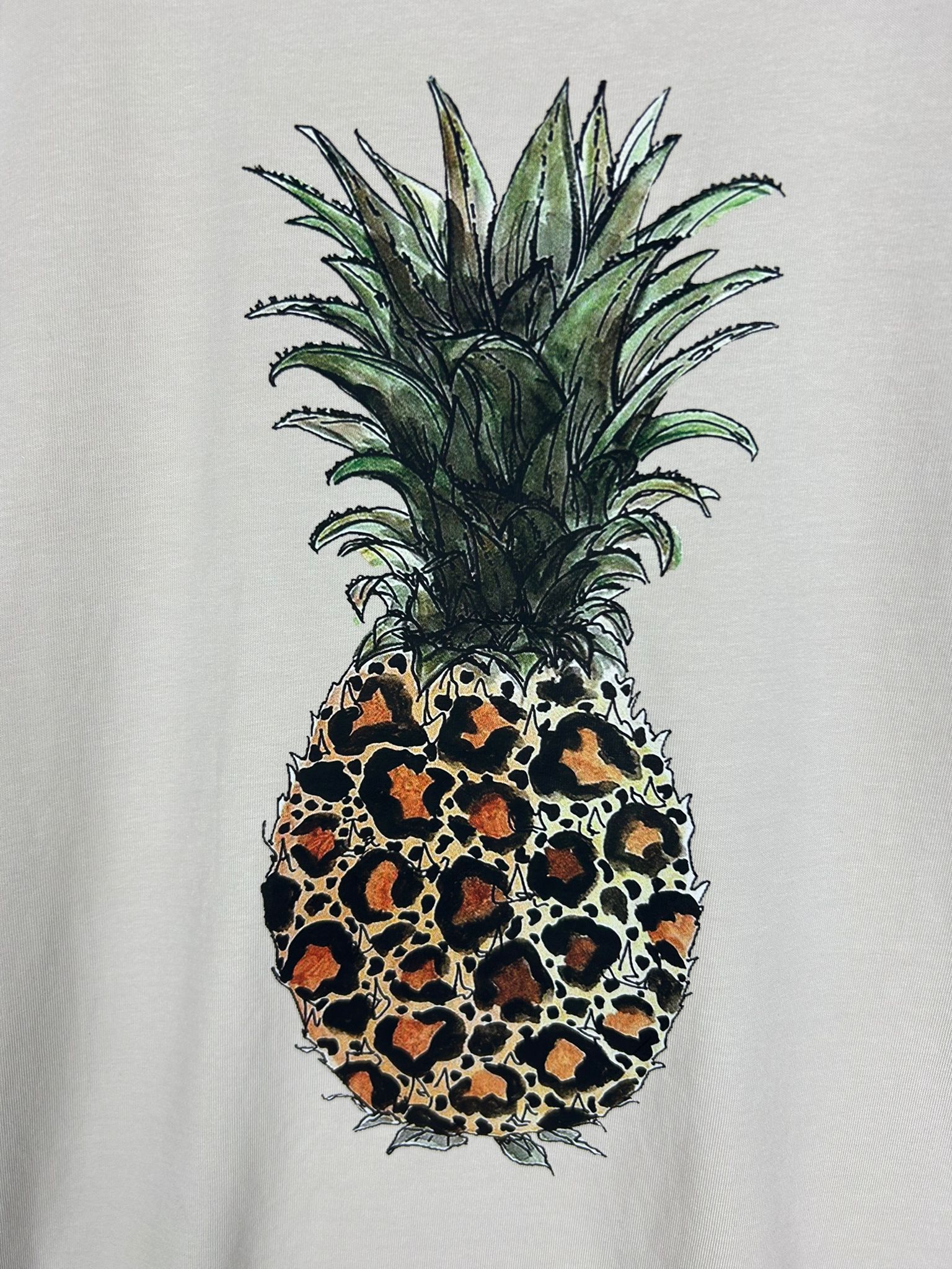 T-Shirt mit Leo-Ananas-Druck