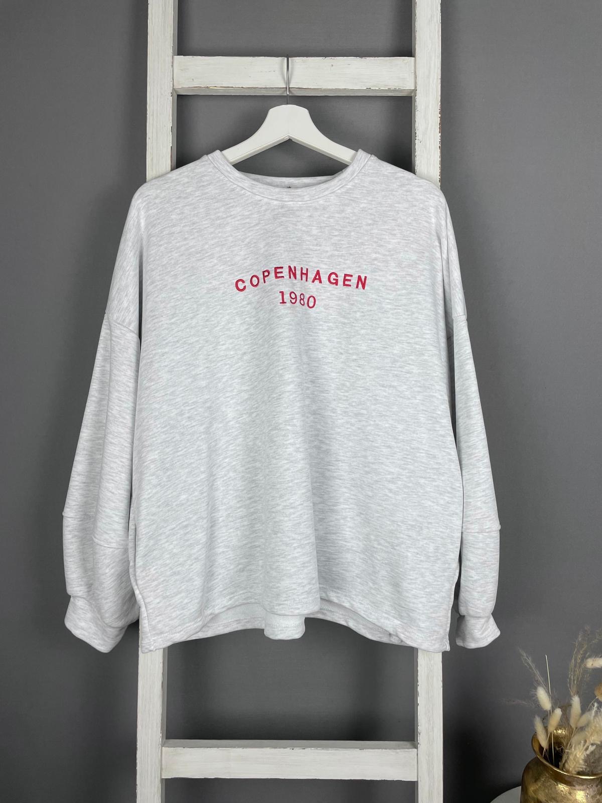 Sweater mit Copenhagen Stick Druck 1980