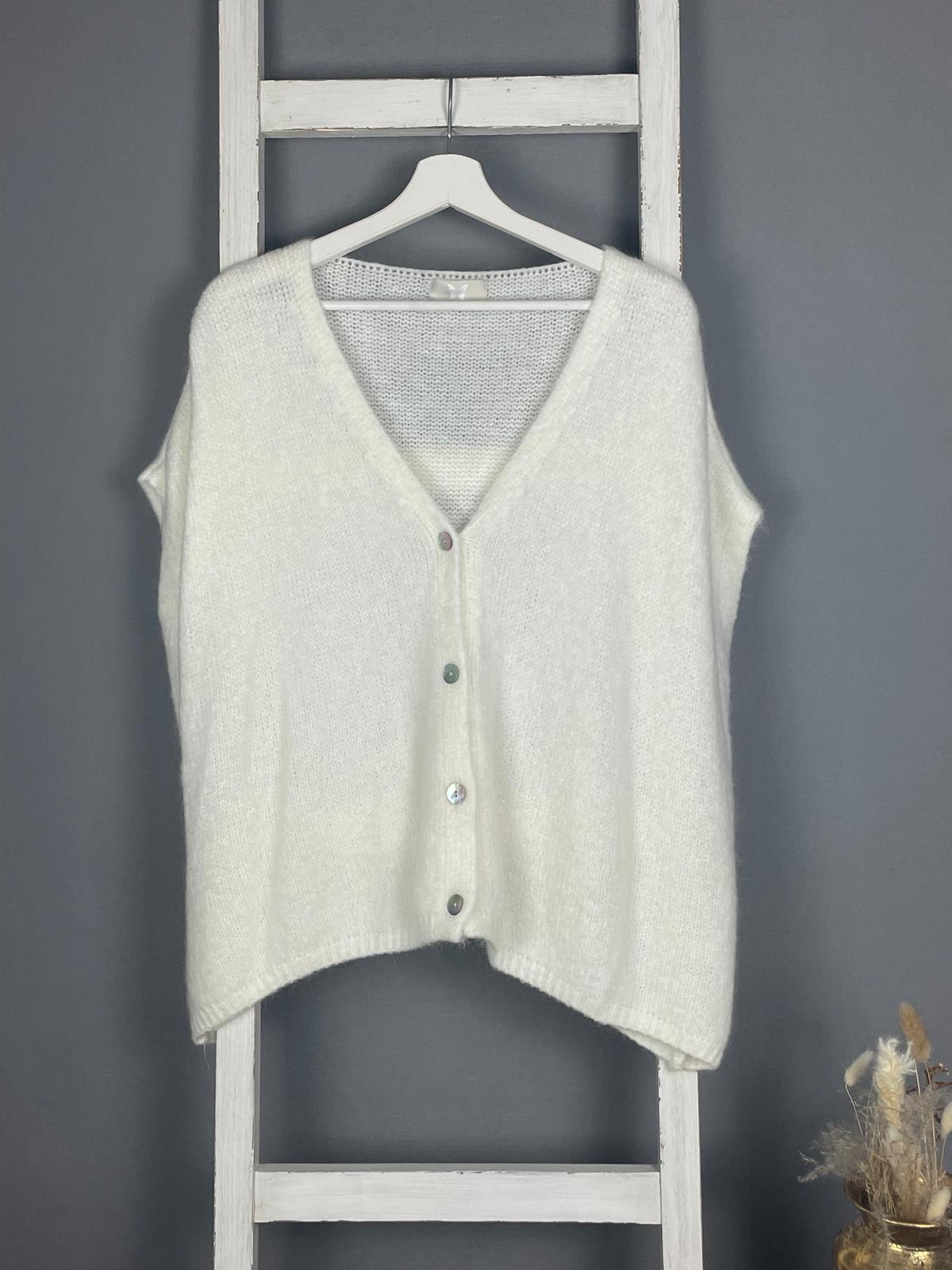 Pullunder Cardigan mit Knopfleiste