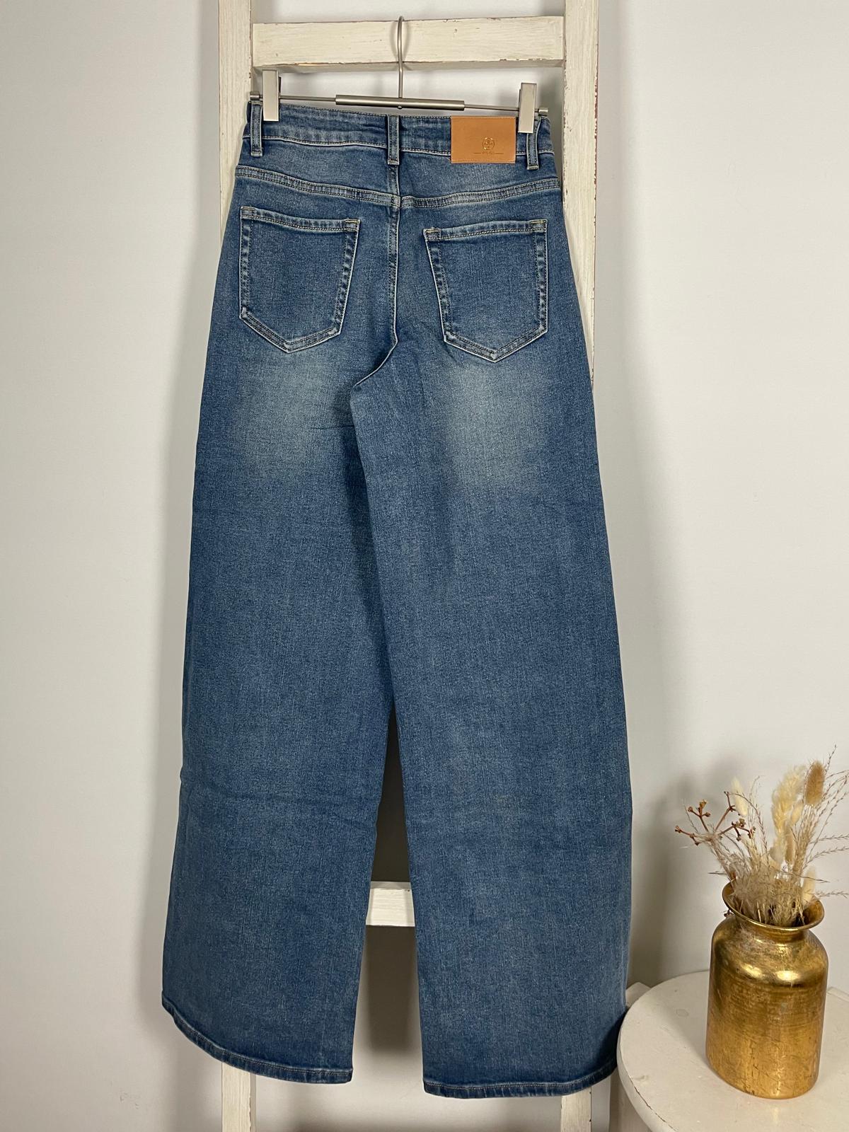 Simple Long Wide Leg Jeans