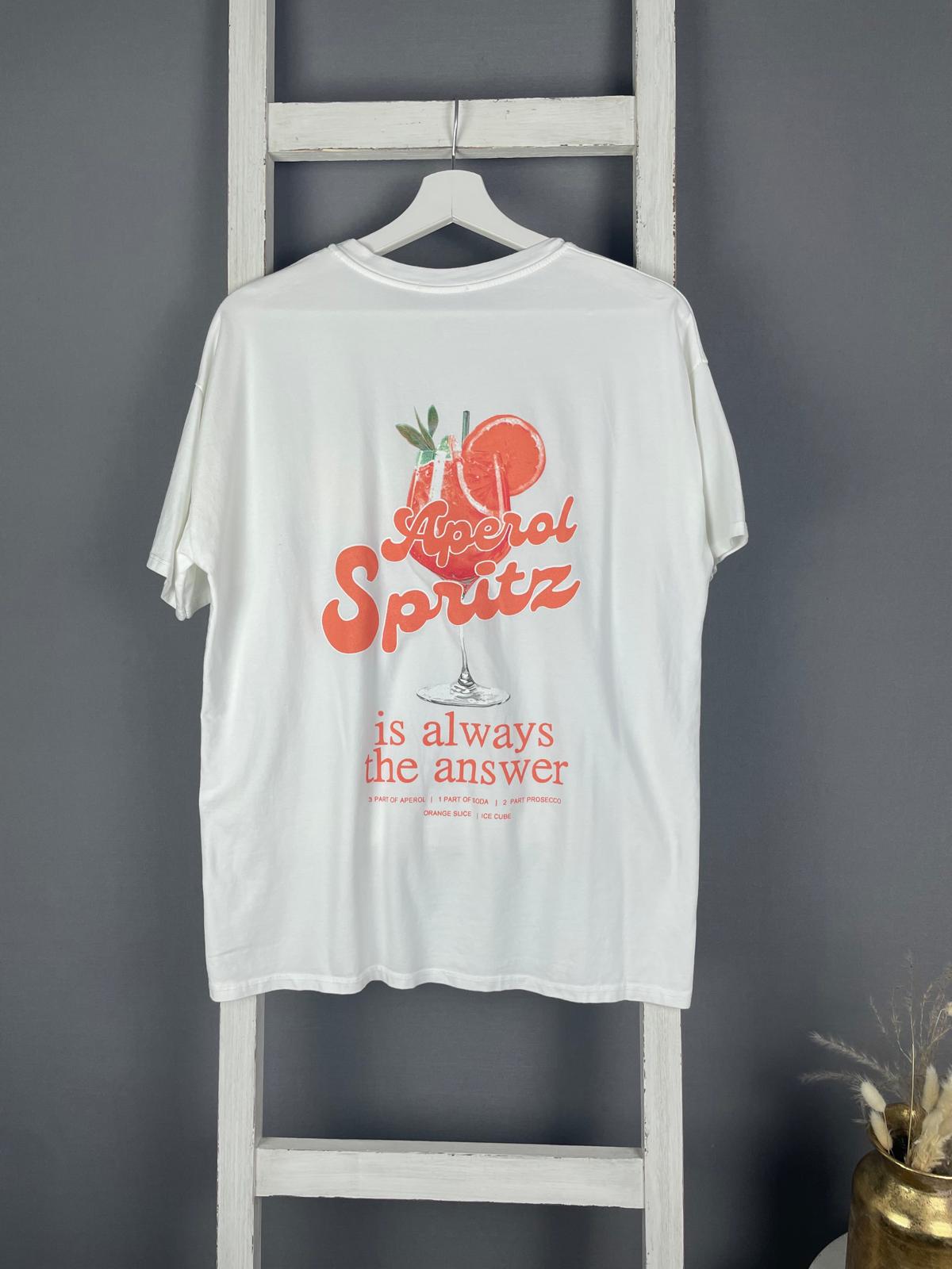 Backprint T-Shirt Aperol Spritz is the answer