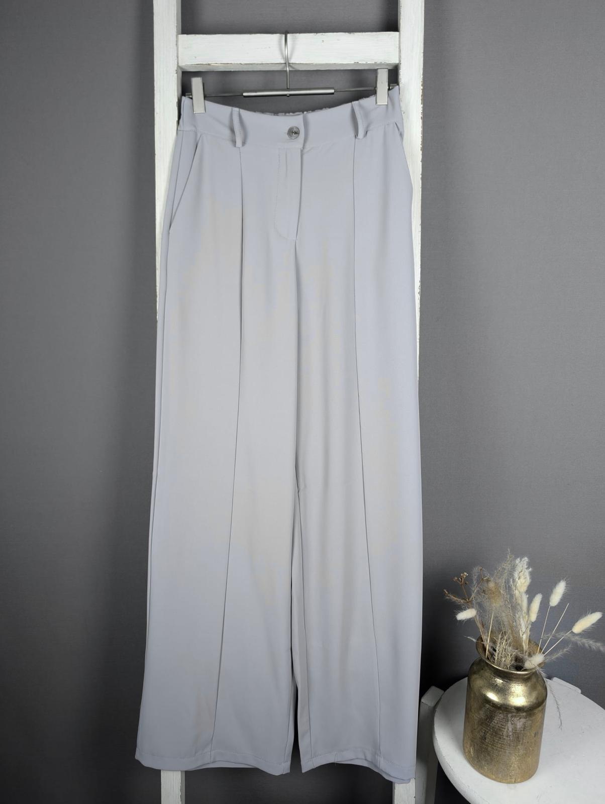 Wide Leg Anzughose mit Biese