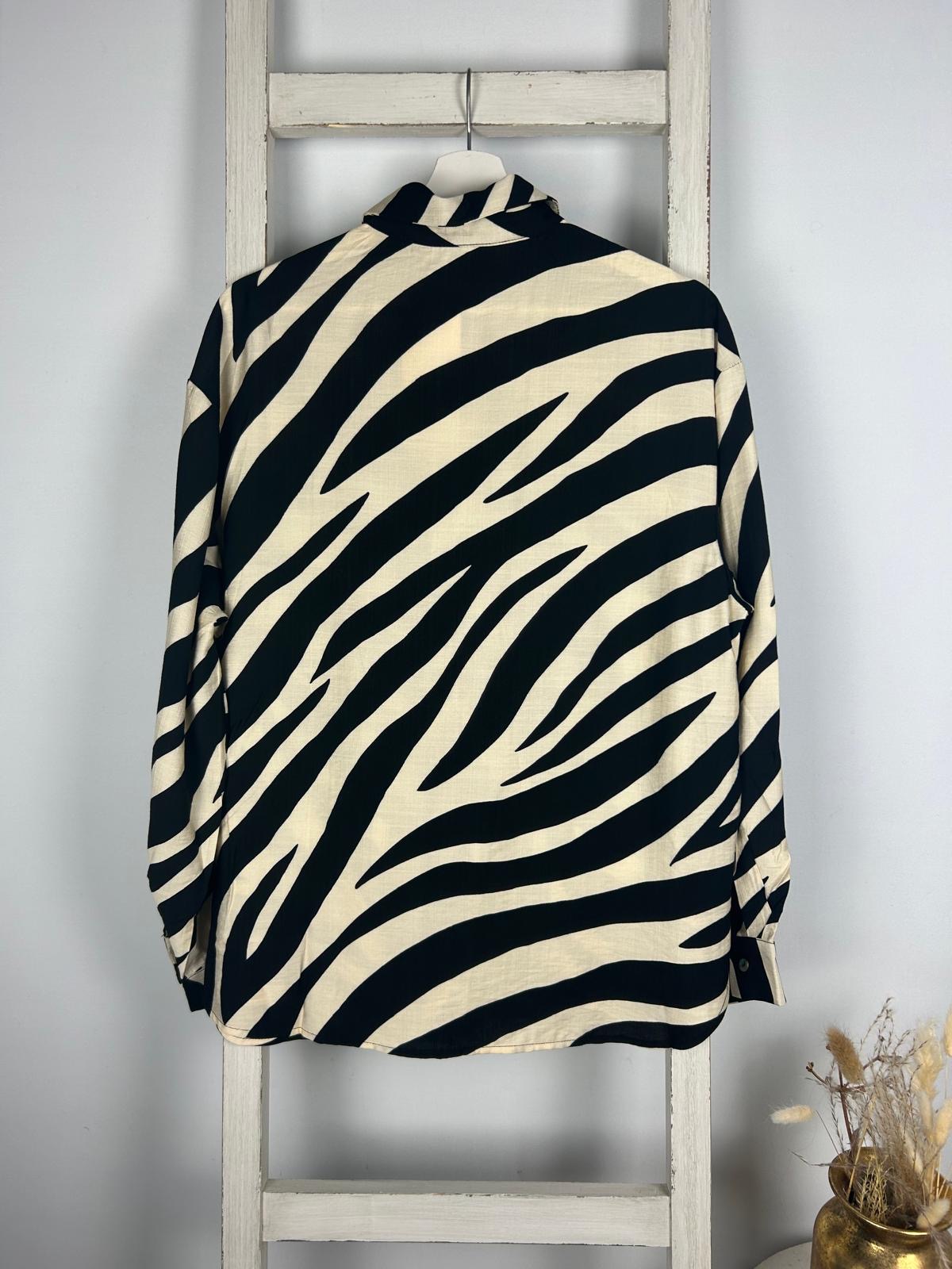 Viskose-Mix Zebra Bluse