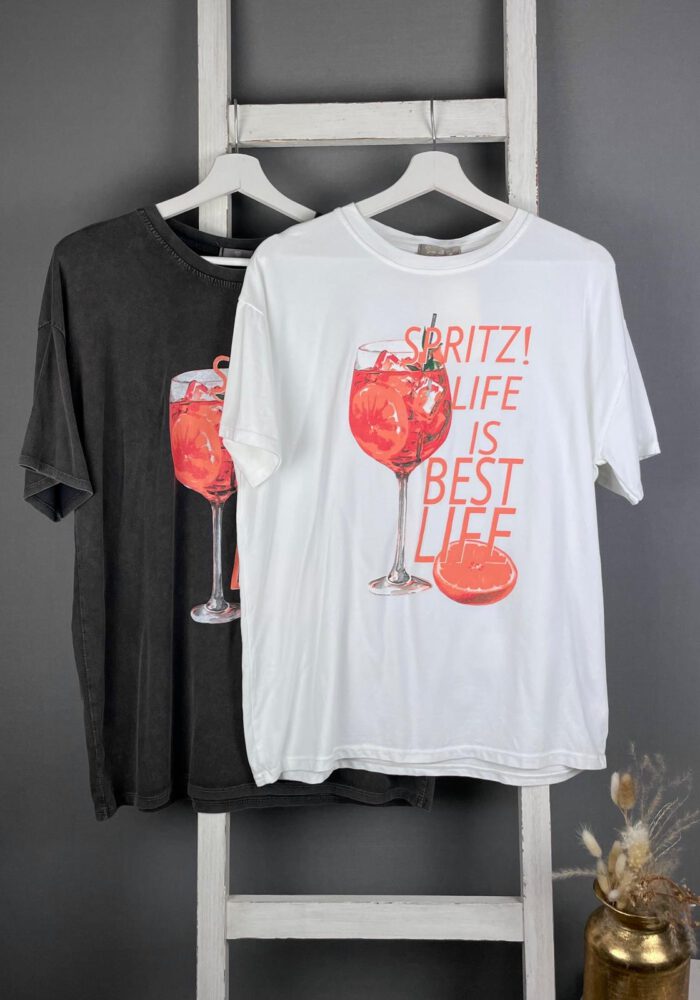 T-Shirt mit 'Spritz Life' Print