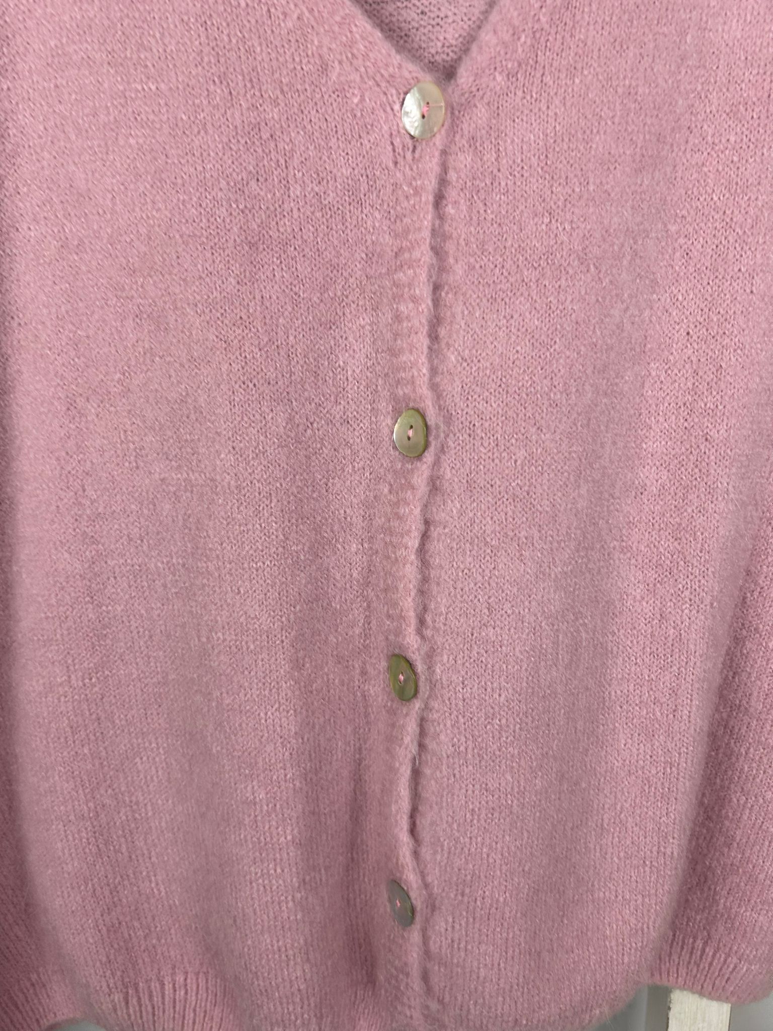 Crop Cardigan mit überschnittener Schulter