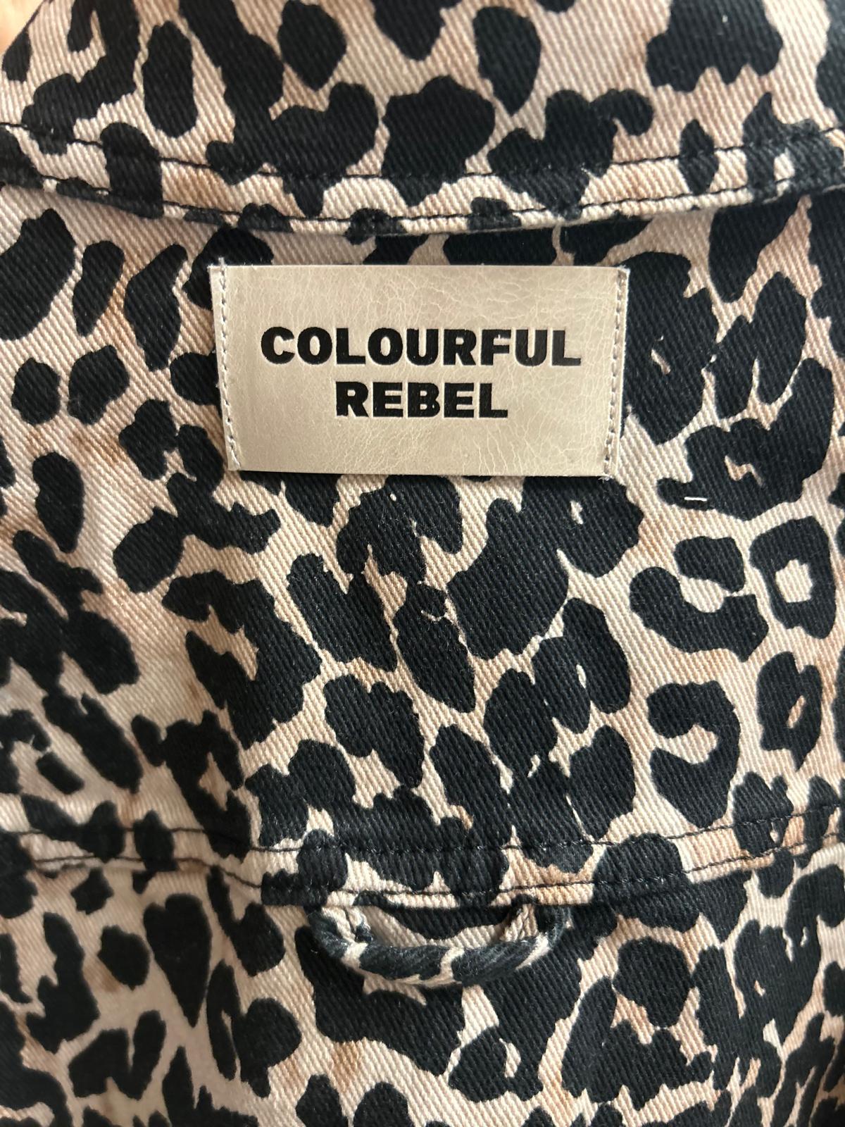 COLOURFUL REBEL Crop Leo Jeansjacke