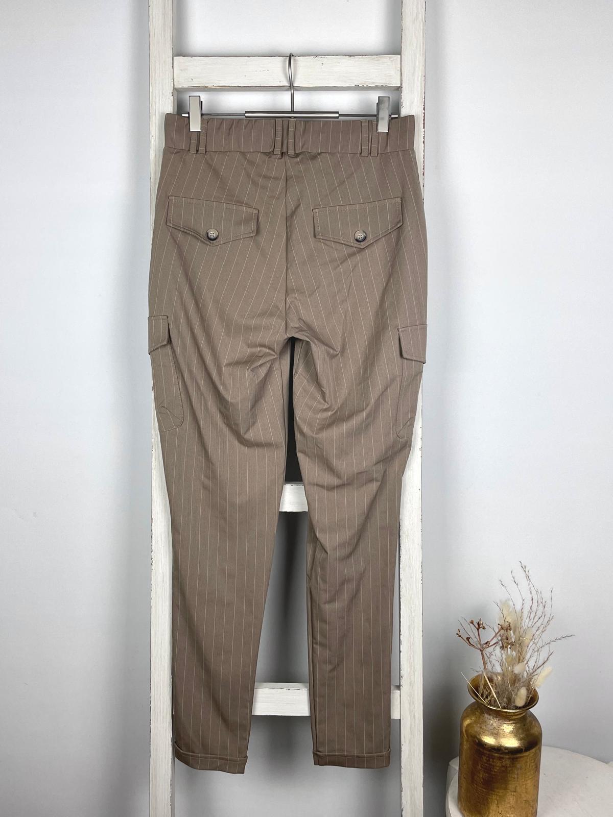 TQ AMSTERDAM Cargo-Pants mit Nadelstreifen “Karin”