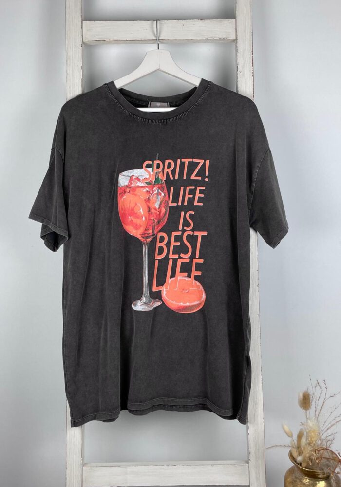 T-Shirt mit 'Spritz Life' Print