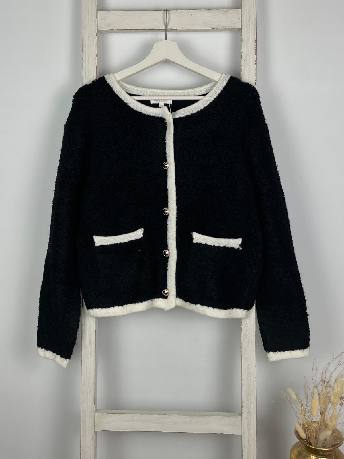 Eleganter Bouclé Cardigan