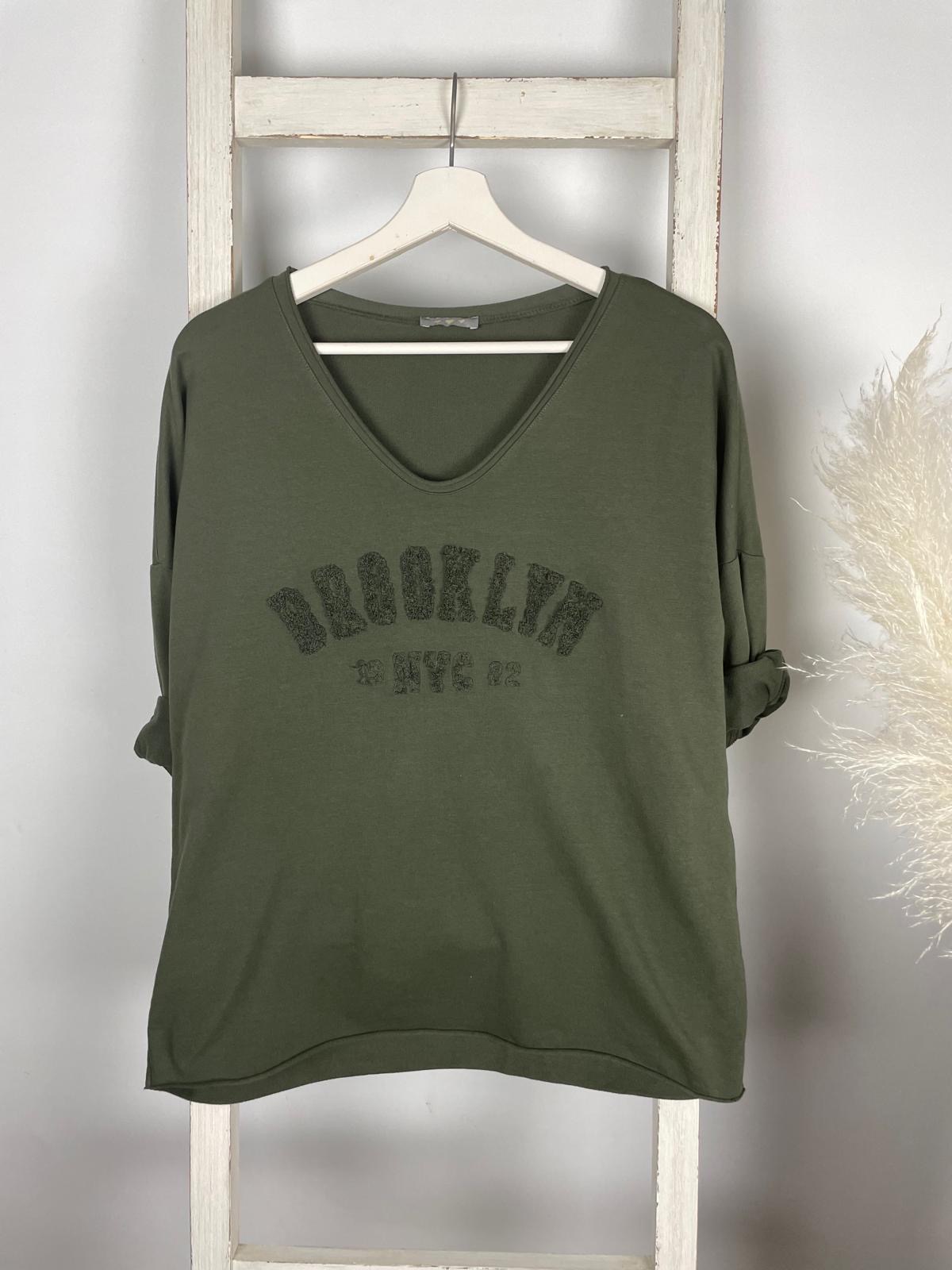 Longsleeve “Brooklyn” Frottee-Schriftzug