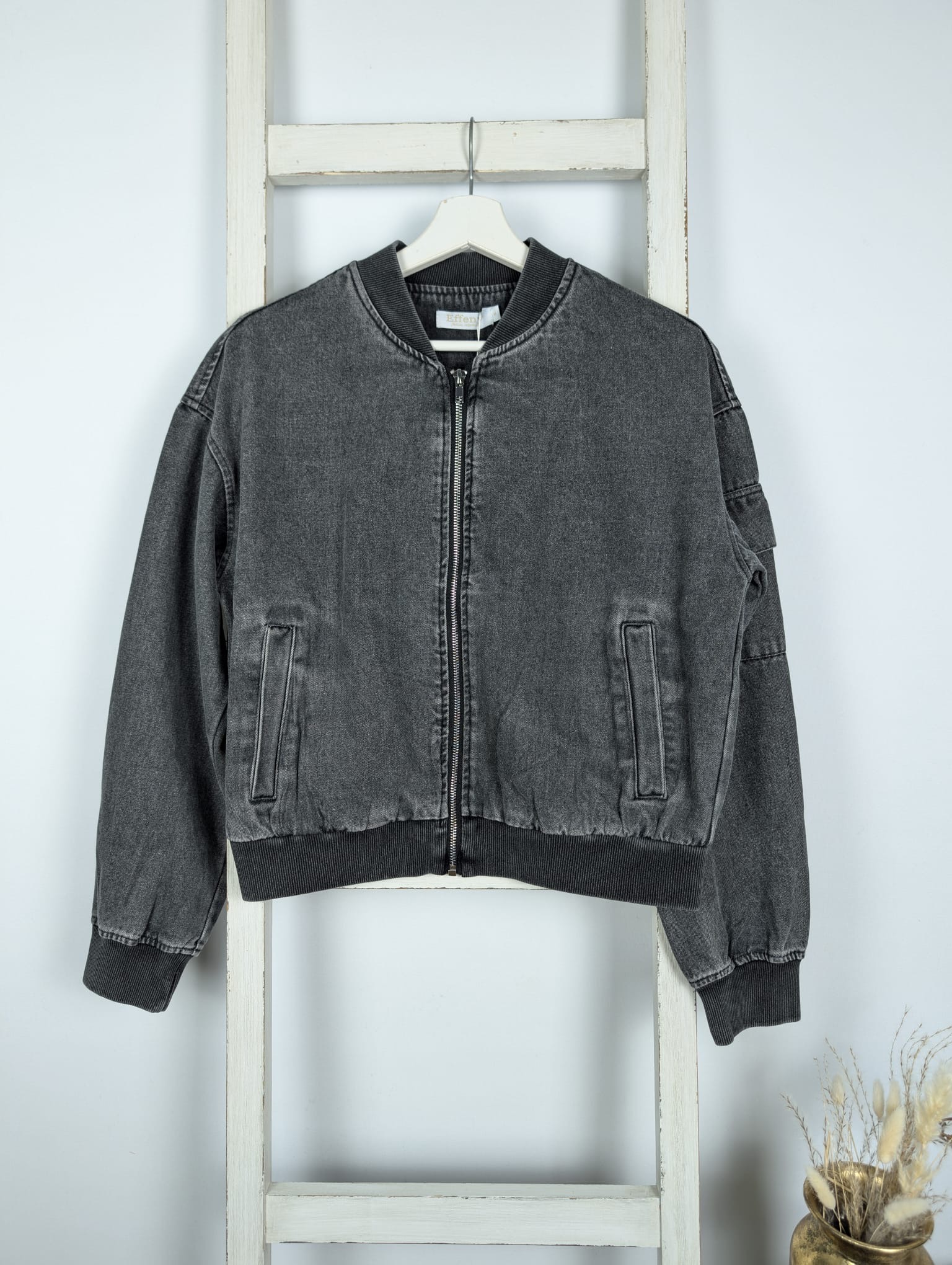 Denim-Bomberjacke