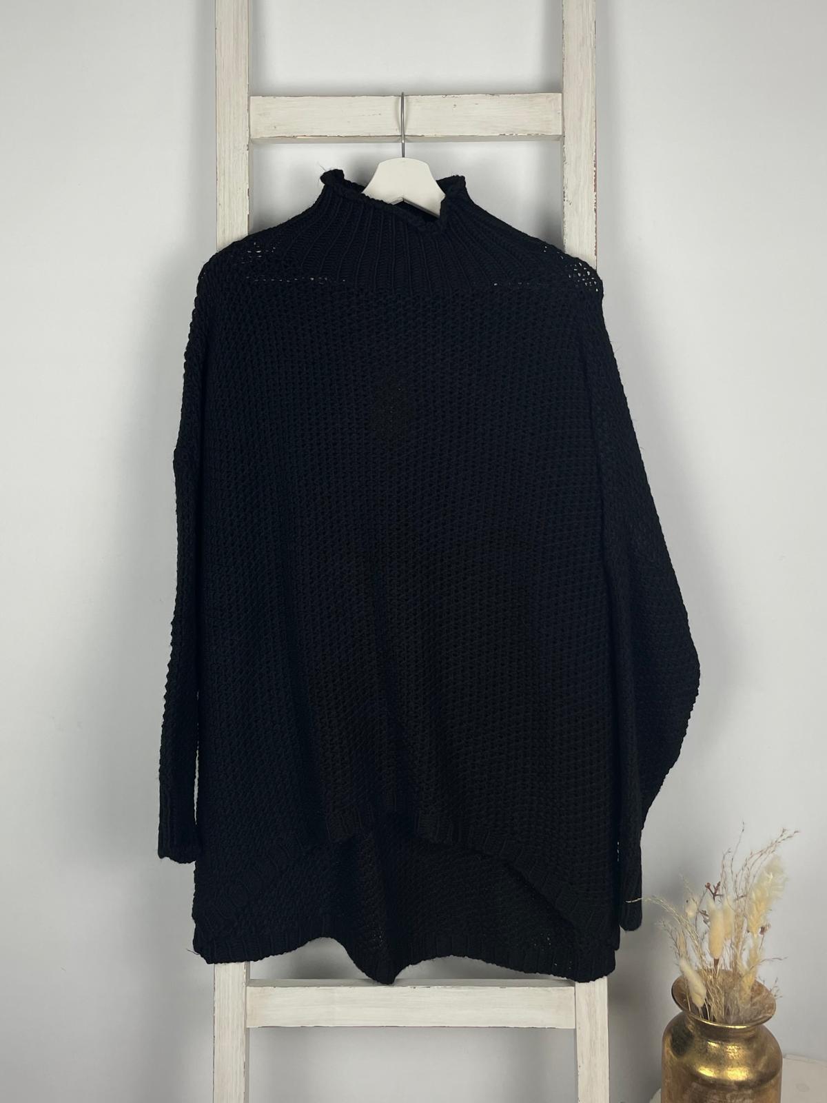 Grobstrick Longpullover mit Turtleneck