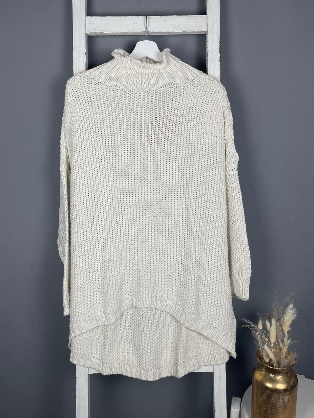 Grobstrick Longpullover mit Turtleneck