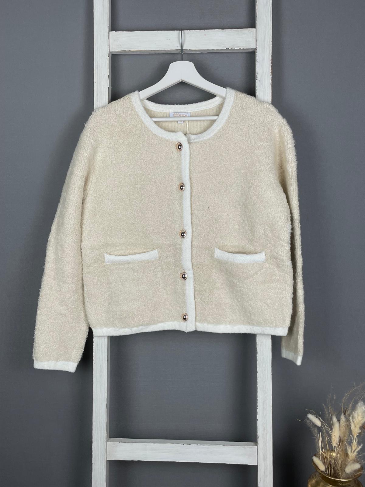 Eleganter Bouclé Cardigan