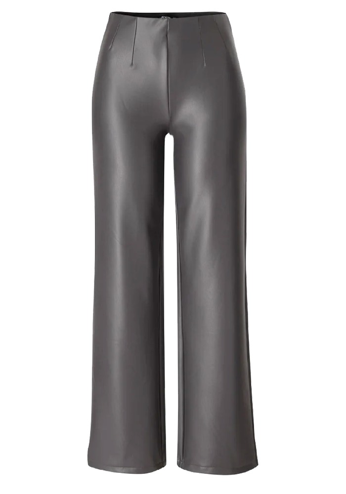 BROADWAY Lederimitat Wide Leg Hose