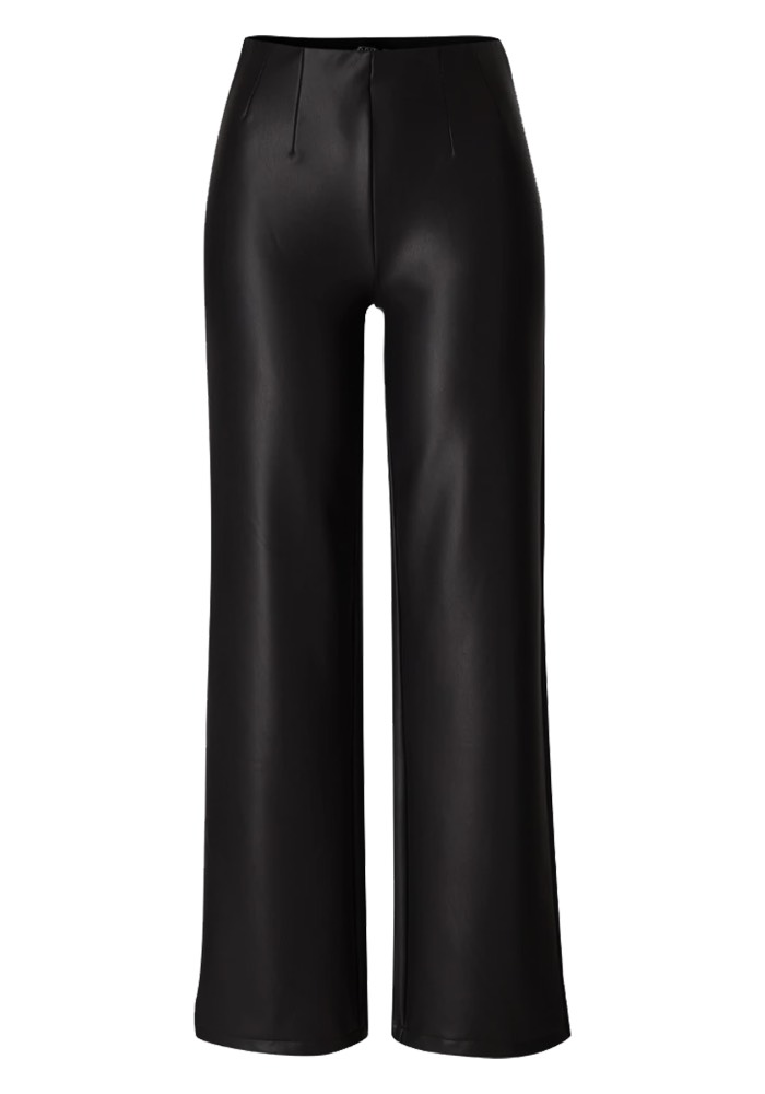 BROADWAY Lederimitat Wide Leg Hose