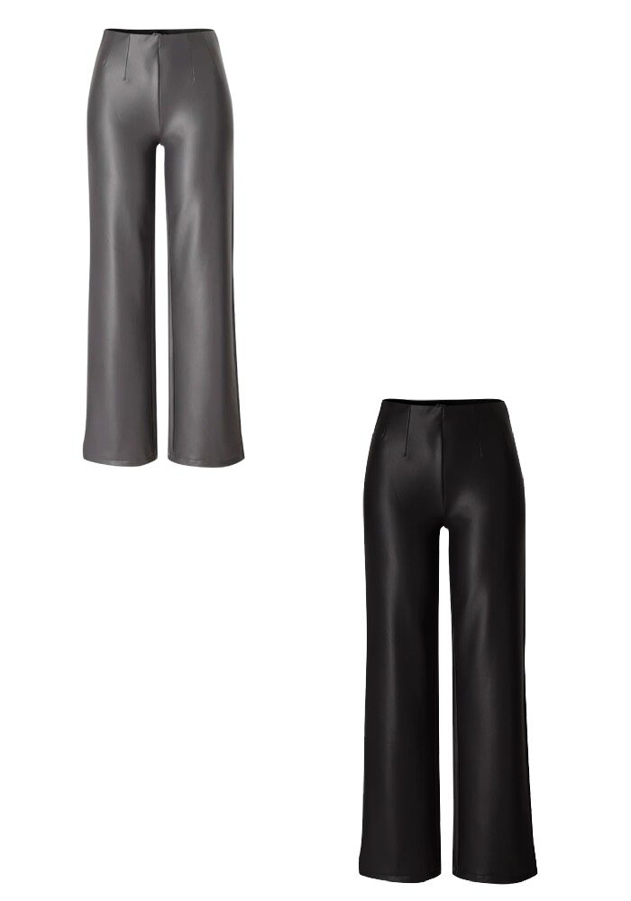 BROADWAY Lederimitat Wide Leg Hose