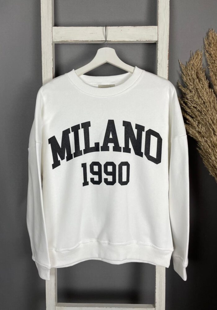 Sweatshirt mit Milano-Schriftzug