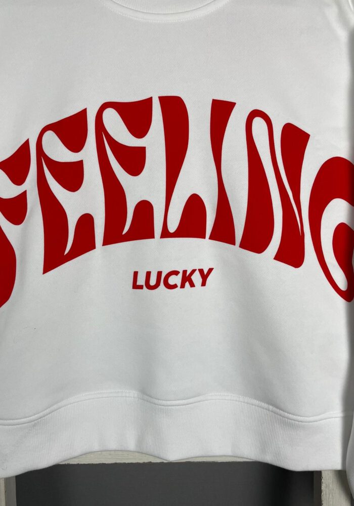 Pinned by K Crop Sweater 'Feeling lucky'