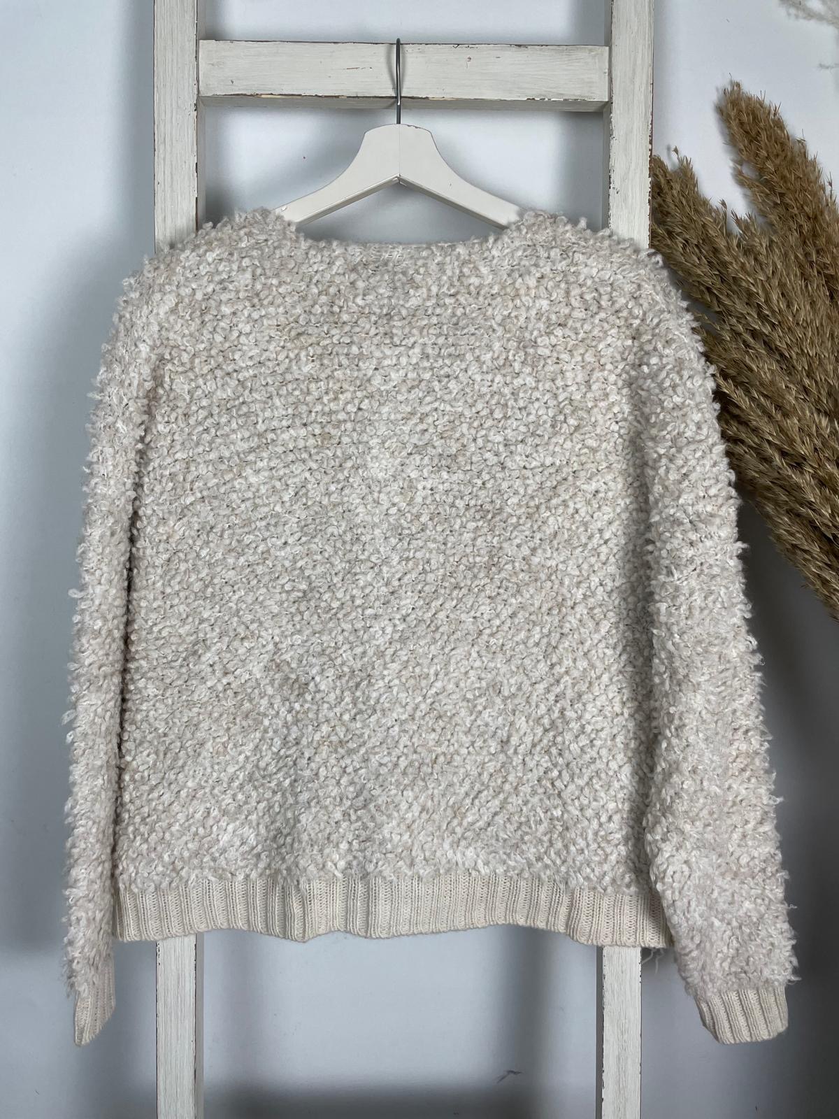 Bouclé Cardigan mit Rippbund