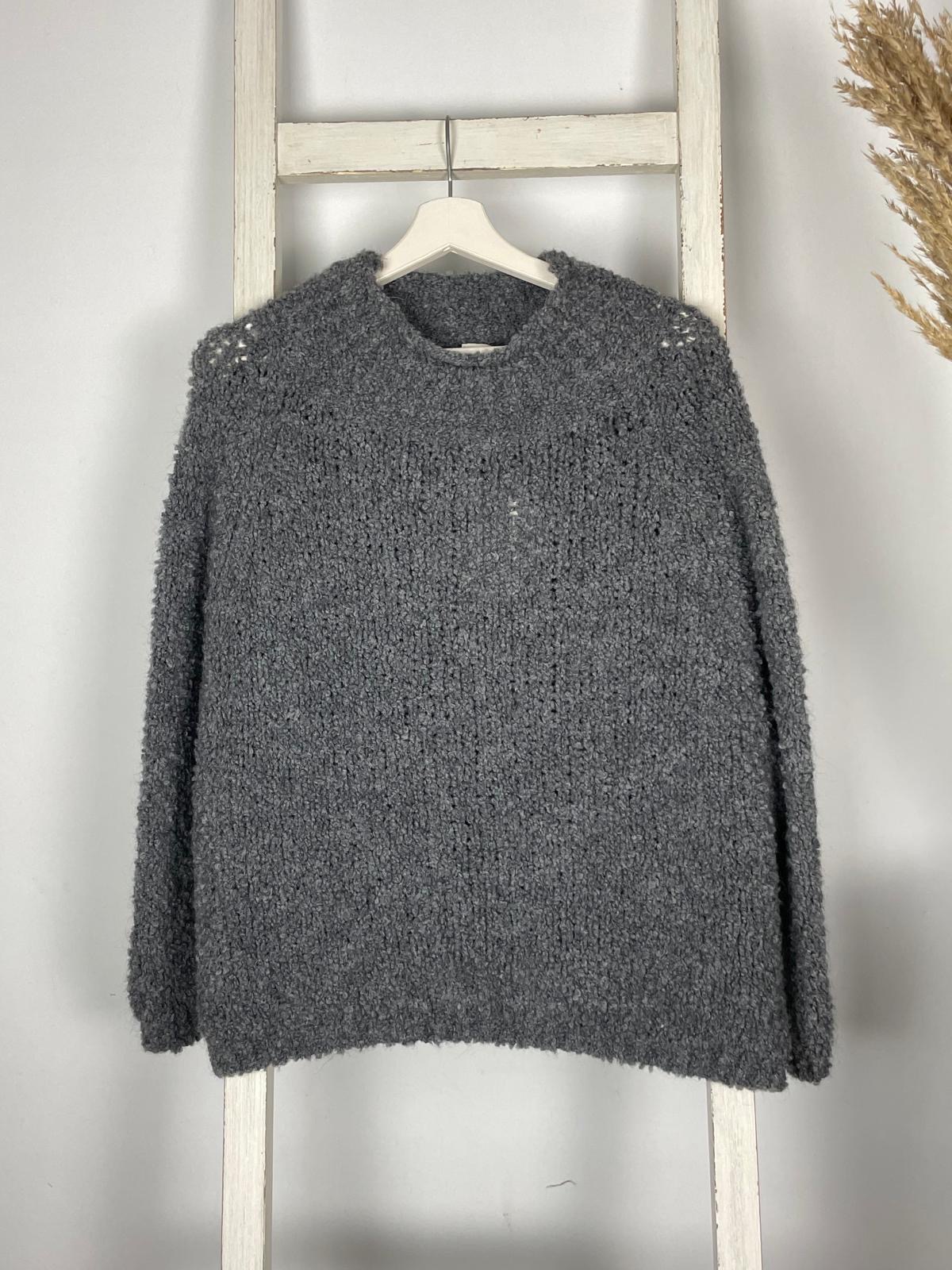 Rundhals Bouclé Pullover