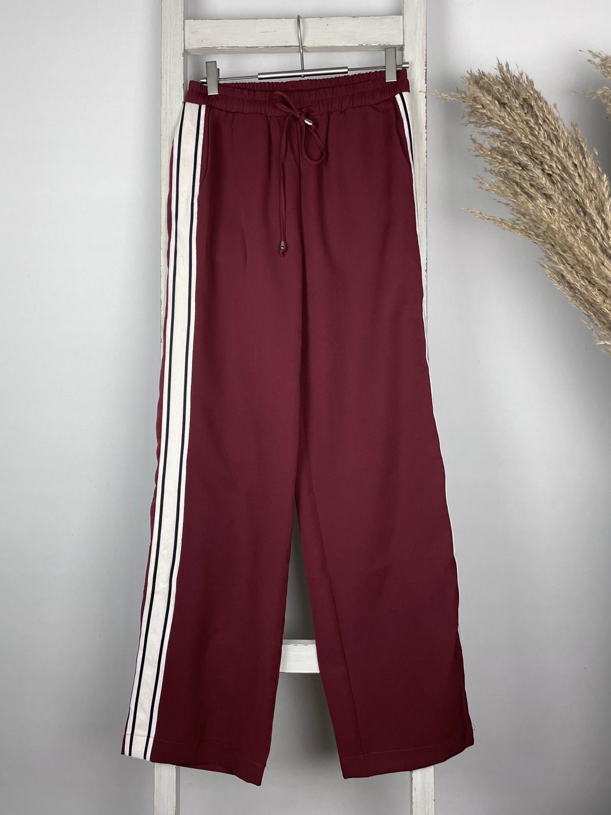 Wide Leg Joggpants mit Frottee-Streifen