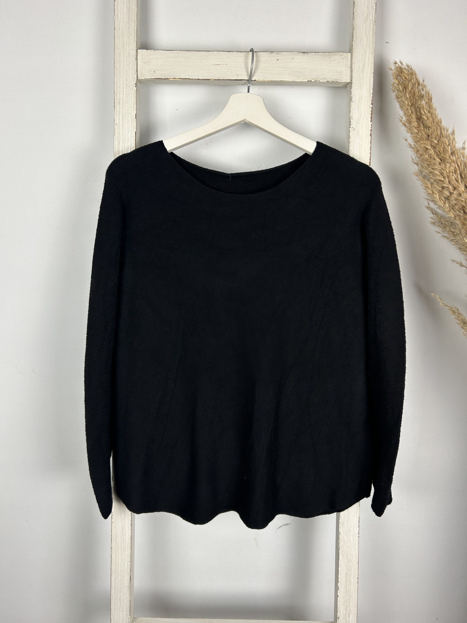 Feinstrick Rundhals Pullover