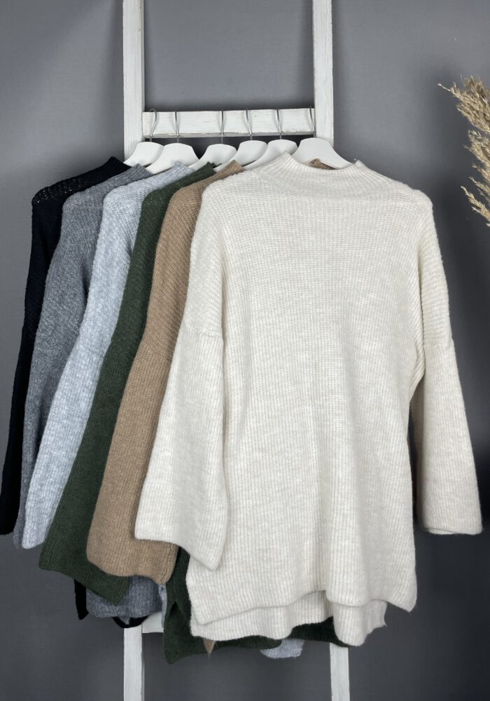 Longpullover mit Turtleneck