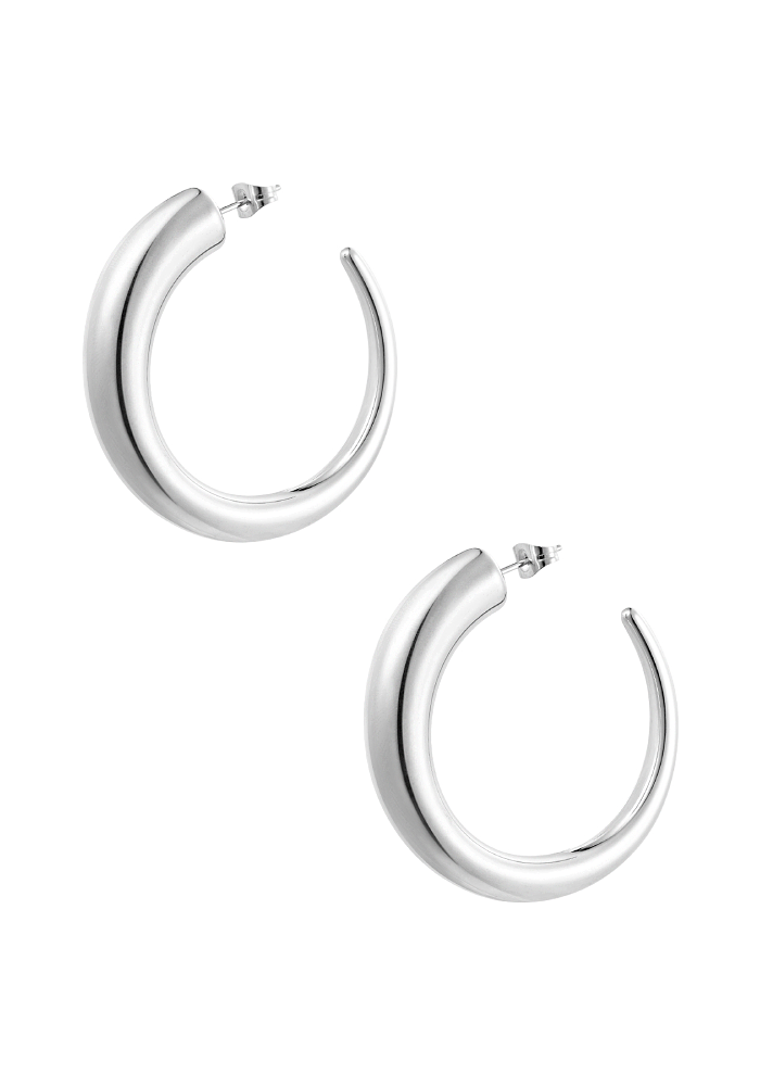 Offene Hoops Boho Silber